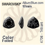 施華洛世奇 Trilliant 花式石 (4706) 17mm - 顏色 白金水銀底