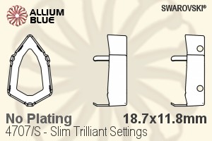 Swarovski Slim Trilliant Settings (4707/S) 18.7x11.8mm - No Plating - Click Image to Close