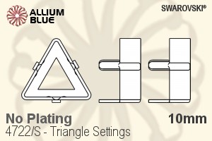 スワロフスキー Triangleファンシーストーン石座 (4722/S) 10mm - メッキなし - ウインドウを閉じる