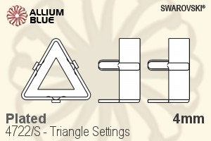 スワロフスキー Triangleファンシーストーン石座 (4722/S) 4mm - メッキ