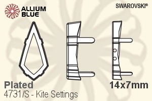 施華洛世奇 Kite花式石爪托 (4731/S) 14x7mm - 鍍面 - 關閉視窗 >> 可點擊圖片