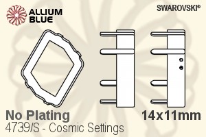 Swarovski Cosmic Settings (4739/S) 14x11mm - No Plating - Haga Click en la Imagen para Cerrar