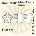 Swarovski Flower Settings (4744/S) 6mm - Plated