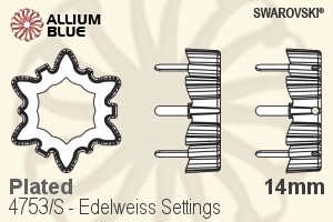 スワロフスキー Edelweissファンシーストーン石座 (4753/S) 14mm - メッキ - ウインドウを閉じる