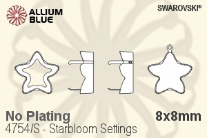 施華洛世奇 Starbloom花式石爪托 (4754/S) 8x8mm - 無鍍層 - 關閉視窗 >> 可點擊圖片