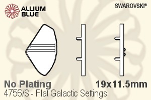 Swarovski Flat Galactic Settings (4756/S) 19x11.5mm - No Plating - Click Image to Close