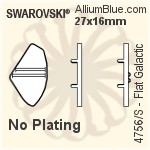 Swarovski Flat Galactic Settings (4756/S) 27x16mm - No Plating