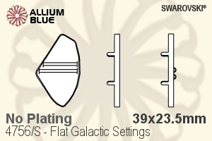 Swarovski Flat Galactic Settings (4756/S) 39x23.5mm - No Plating - Click Image to Close
