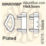 Swarovski Flat Galactic Settings (4756/S) 27x16mm - Plated