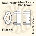 Swarovski Galactic Settings (4757/S) 19x11.5mm - Plated