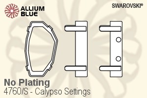 Swarovski Calypso Settings (4760/S) 22x12.5mm - No Plating - Click Image to Close