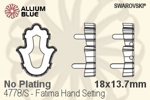 Swarovski Fatima Hand Setting (4778/S) 18x13.7mm - No Plating - Haga Click en la Imagen para Cerrar