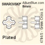 Swarovski Greek Cross Setting (4784/S) 8mm - Plated