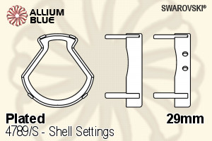 Swarovski Shell Settings (4789/S) 29mm - Plated - Haga Click en la Imagen para Cerrar