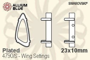 Swarovski Wing Settings (4790/S) 23x10mm - Plated - Haga Click en la Imagen para Cerrar