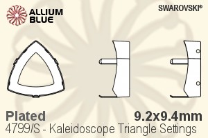 施華洛世奇 Kaleidoscope Triangle花式石爪托 (4799/S) 9.2x9.4mm - 鍍面 - 關閉視窗 >> 可點擊圖片