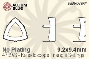 Swarovski Kaleidoscope Triangle Settings (4799/S) 9.2x9.4mm - No Plating - Click Image to Close