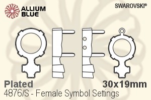 施華洛世奇 Female Symbol花式石爪托 (4876/S) 30x19mm - 鍍面 - 關閉視窗 >> 可點擊圖片