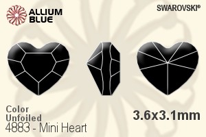 Swarovski Mini Heart Fancy Stone (4883) 3.6x3.1mm - Color Unfoiled - Click Image to Close