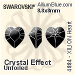 Swarovski XILION Heart Fancy Stone (4884) 8.8x8mm - Crystal Effect Unfoiled
