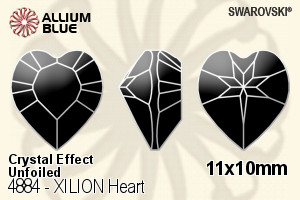 Swarovski XILION Heart Fancy Stone (4884) 11x10mm - Crystal Effect Unfoiled - Haga Click en la Imagen para Cerrar