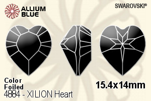 Swarovski XILION Heart Fancy Stone (4884) 15.4x14mm - Color With Platinum Foiling
