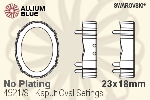 Swarovski Kaputt Oval Settings (4921/S) 23x18mm - No Plating - Click Image to Close