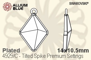 施華洛世奇 Tilted Spike Premium花式石爪托 (4929/C) 14x10.5mm - 鍍面