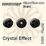 施華洛世奇 圓形 串珠 (5000) 2mm - 白色（半塗層）