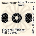 Swarovski Briolette XL Hole Bead (5042) 6mm - Crystal Effect (Full Coated)