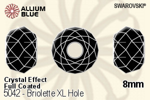 Swarovski Briolette XL Hole Bead (5042) 8mm - Crystal Effect (Full Coated) - Click Image to Close