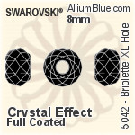 Swarovski Briolette XL Hole Bead (5042) 8mm - Crystal Effect (Full Coated)