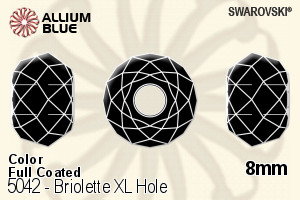 Swarovski Briolette XL Hole Bead (5042) 8mm - Color (Full Coated)
