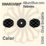 施華洛世奇 Olive Briolette 串珠 (5044) 7x6mm - 顏色