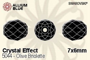 施华洛世奇 Olive Briolette 串珠 (5044) 7x6mm - 白色（半涂层） - 关闭视窗 >> 可点击图片