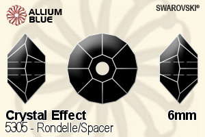 施华洛世奇 Rondelle/Spacer 串珠 (5305) 6mm - 白色（半涂层） - 关闭视窗 >> 可点击图片