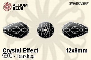 Swarovski Teardrop Bead (5500) 12x8mm - Crystal Effect - Click Image to Close