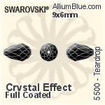 Swarovski Teardrop Bead (5500) 9x6mm - Crystal Effect (Full Coated)