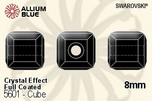 Swarovski Cube Bead (5601) 8mm - Crystal Effect (Full Coated)