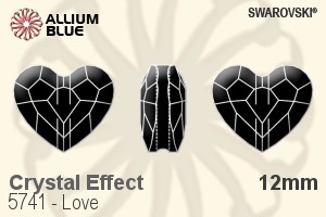 Swarovski Love Bead (5741) 12mm - Crystal Effect - Click Image to Close