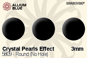 施华洛世奇 圆形 (No Hole) (5809) 3mm - 水晶珍珠