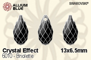 Swarovski Briolette Pendant (6010) 13x6.5mm - Crystal Effect - Haga Click en la Imagen para Cerrar