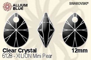 Swarovski XILION Mini Pear Pendant (6128) 12mm - Clear Crystal - Haga Click en la Imagen para Cerrar