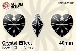 Swarovski XILION Heart Pendant (6228) 40mm - Crystal Effect