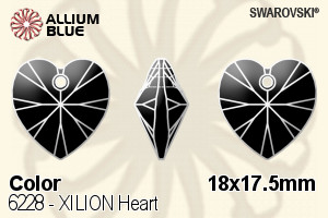 Swarovski XILION Heart Pendant (6228) 18x17.5mm - Color