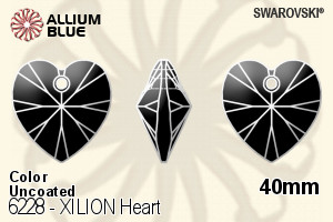 Swarovski XILION Heart Pendant (6228) 40mm - Colour (Uncoated) - Click Image to Close