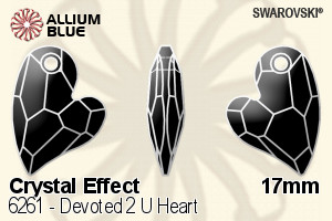 Swarovski Devoted 2 U Heart Pendant (6261) 17mm - Crystal Effect - Click Image to Close