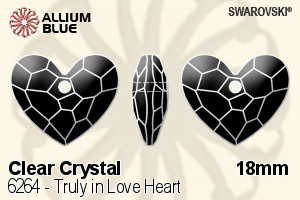Swarovski Truly in Love Heart Pendant (6264) 18mm - Clear Crystal - Haga Click en la Imagen para Cerrar