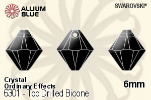 施華洛世奇 Top Drilled Bicone 吊墜 (6301) 6mm - Crystal (Ordinary Effects) - 關閉視窗 >> 可點擊圖片