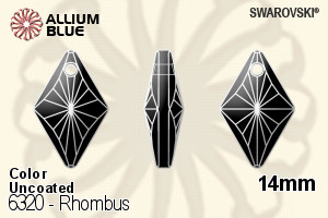 Swarovski Rhombus Pendant (6320) 14mm - Colour (Uncoated) - Click Image to Close